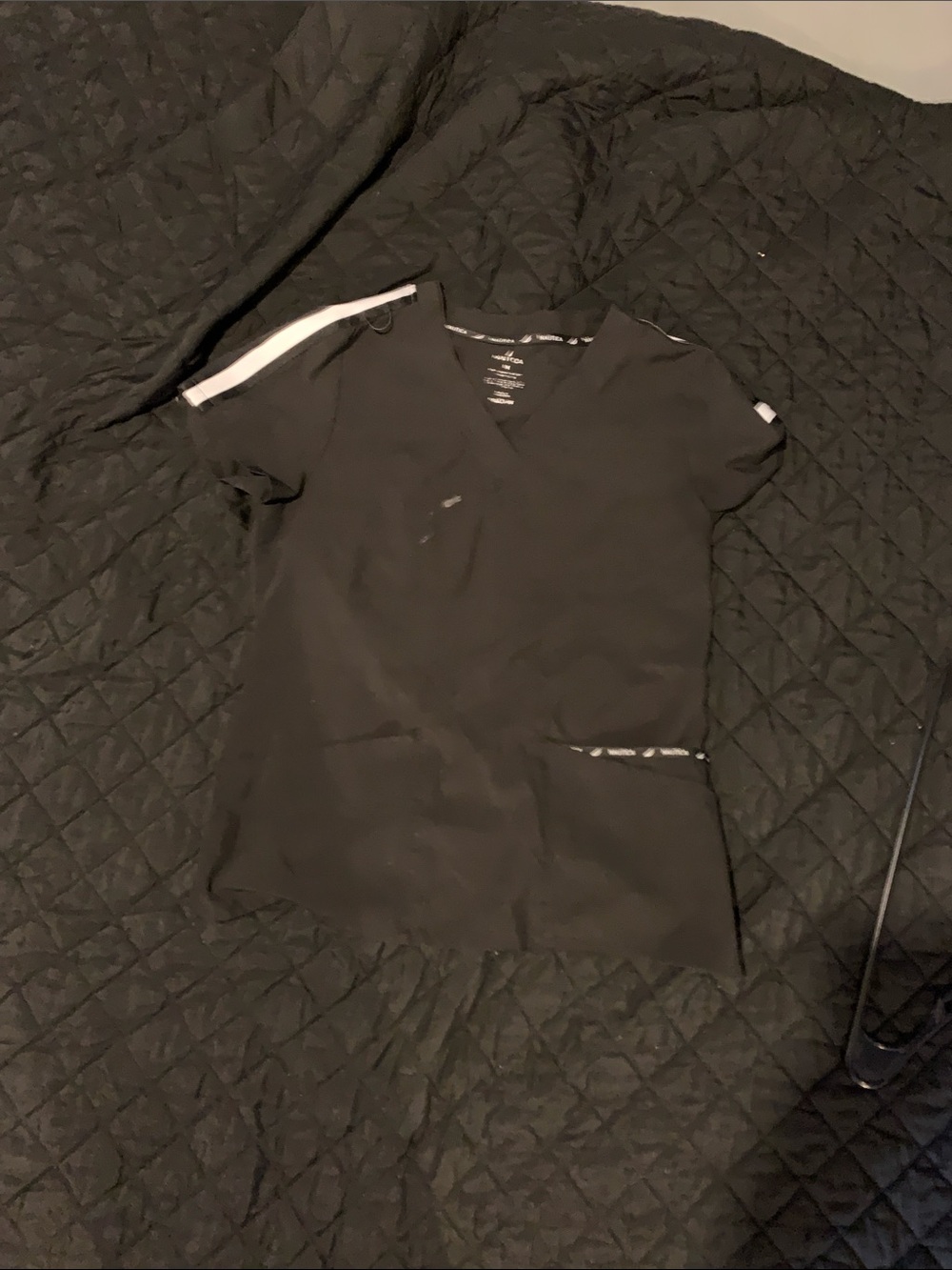 Nautica Black V-Neck Top with White Trim